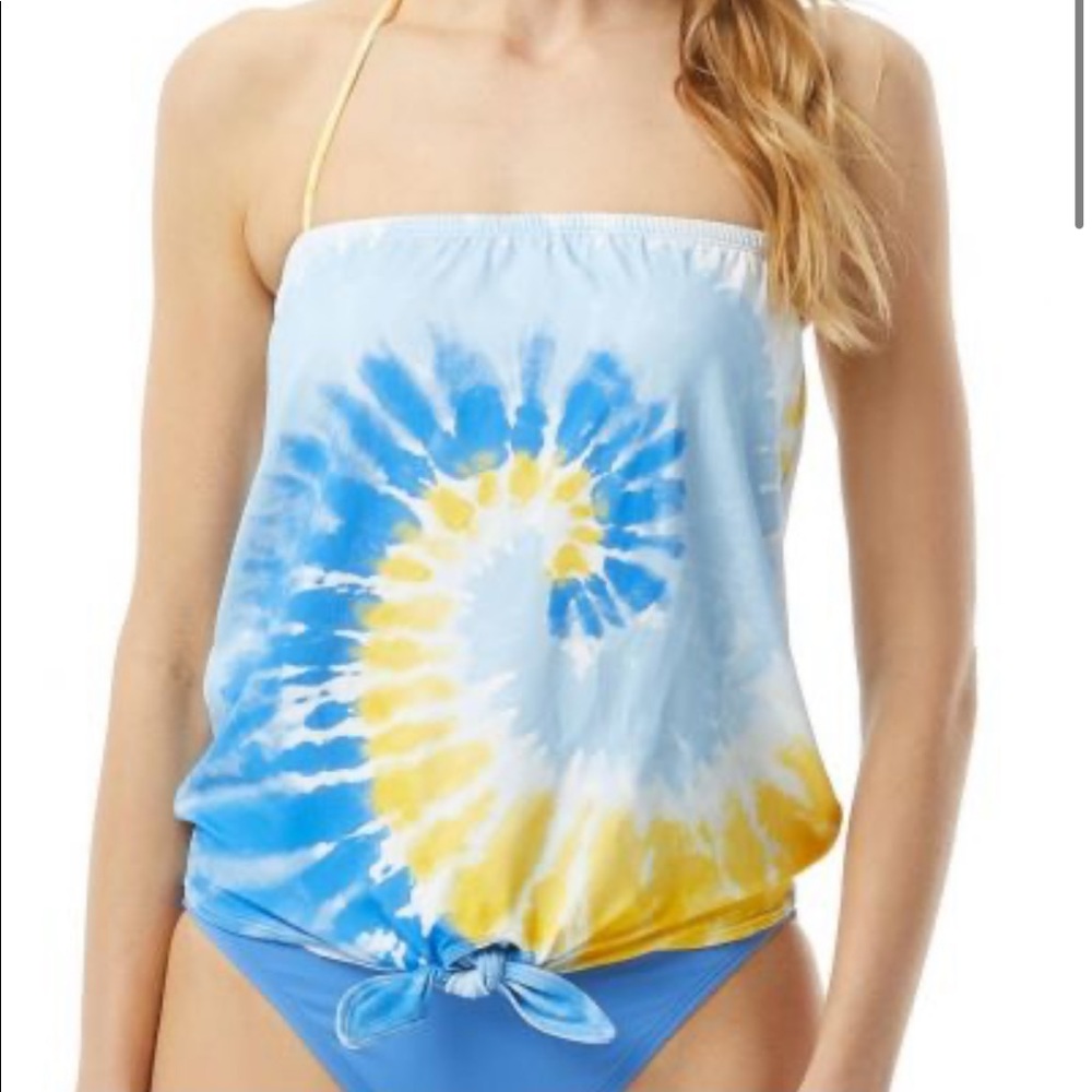MICHAEL KORS Tie Front Tankini Top. NWOT